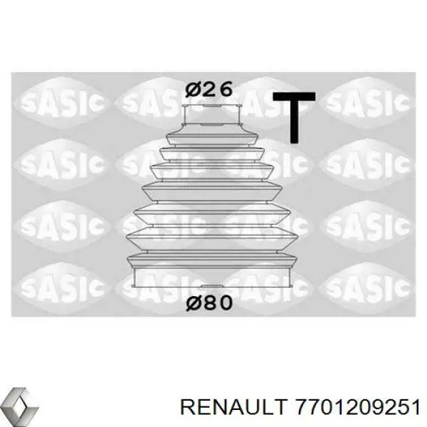 Fuelle, palier delantero exterior Renault (RVI) 7701209251 precio, desde 7,17 EUR