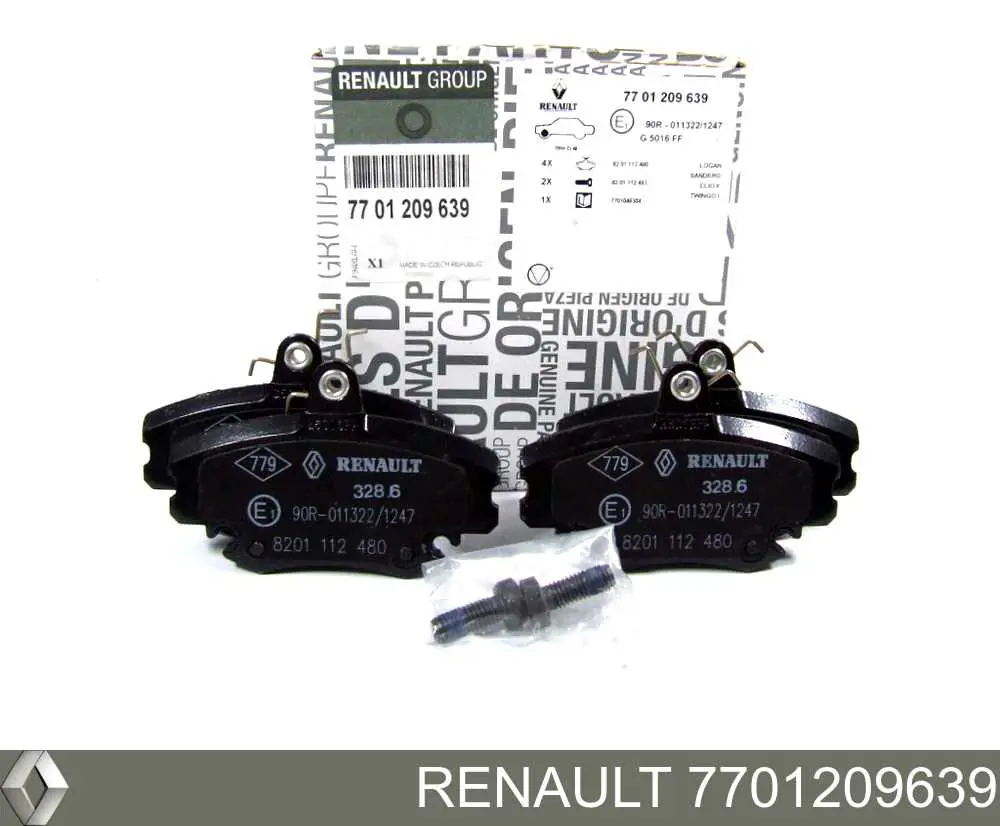 Comprar 7701209639 Renault (RVI) Pastillas delanteras de freno