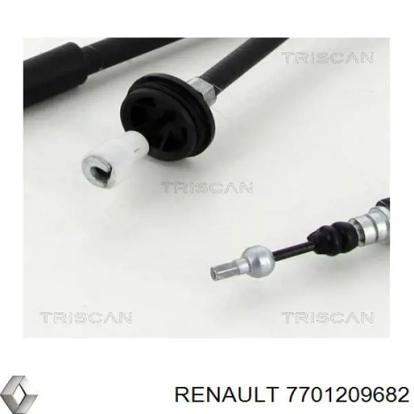 7701209682 Renault (RVI) cable de freno de mano trasero derecho/izquierdo