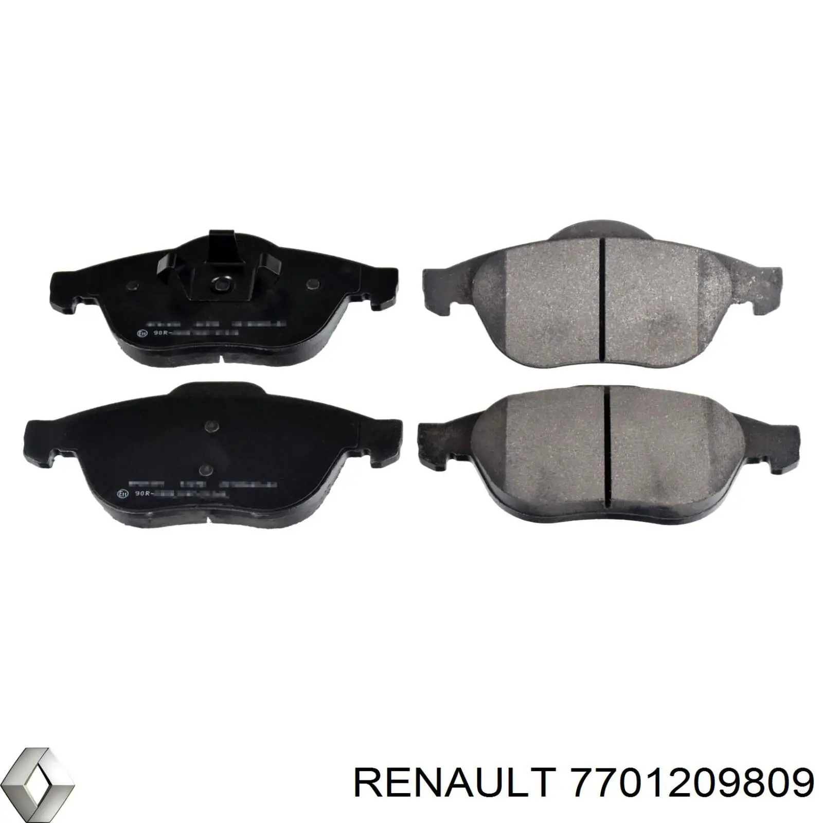 7701209809 Renault (RVI) pastillas de freno delanteras