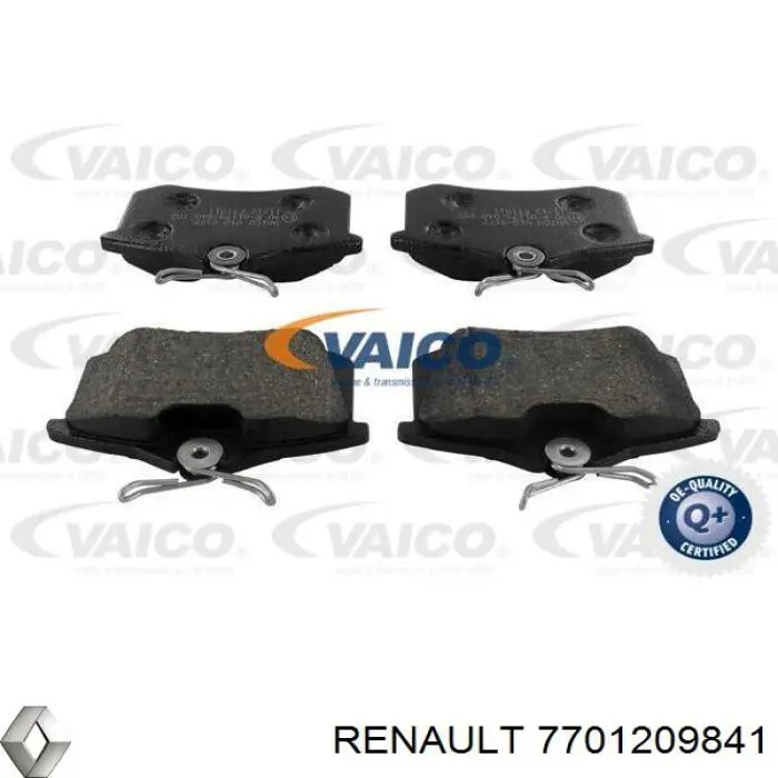 7701209841 Renault (RVI) pastillas de freno traseras