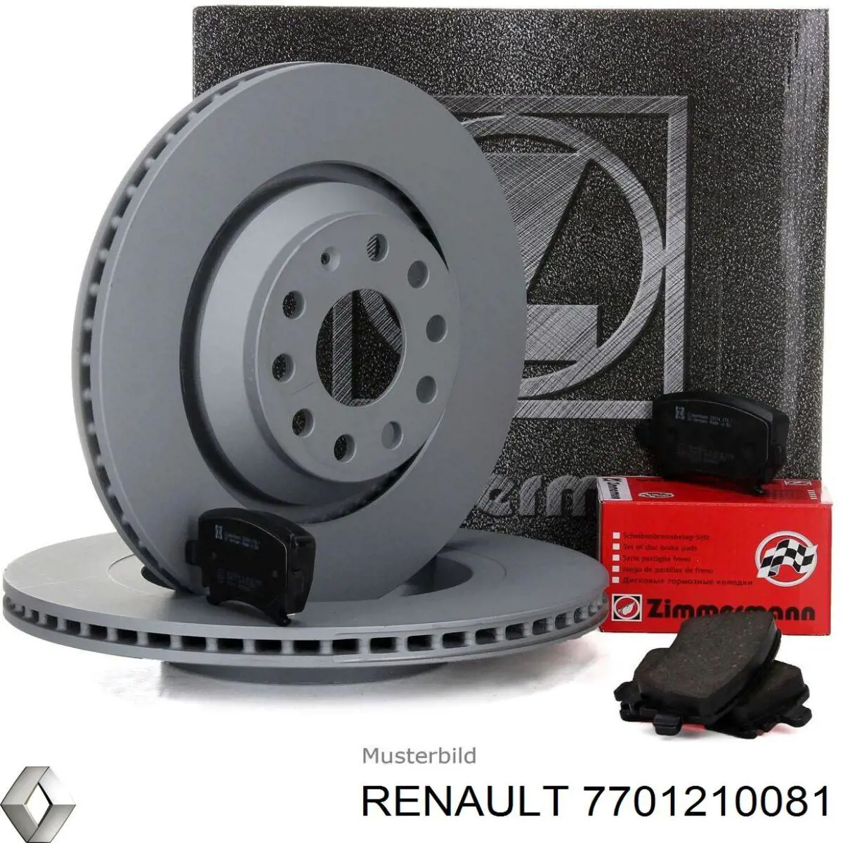 Disco de freno delantero Renault (RVI) 7701210081