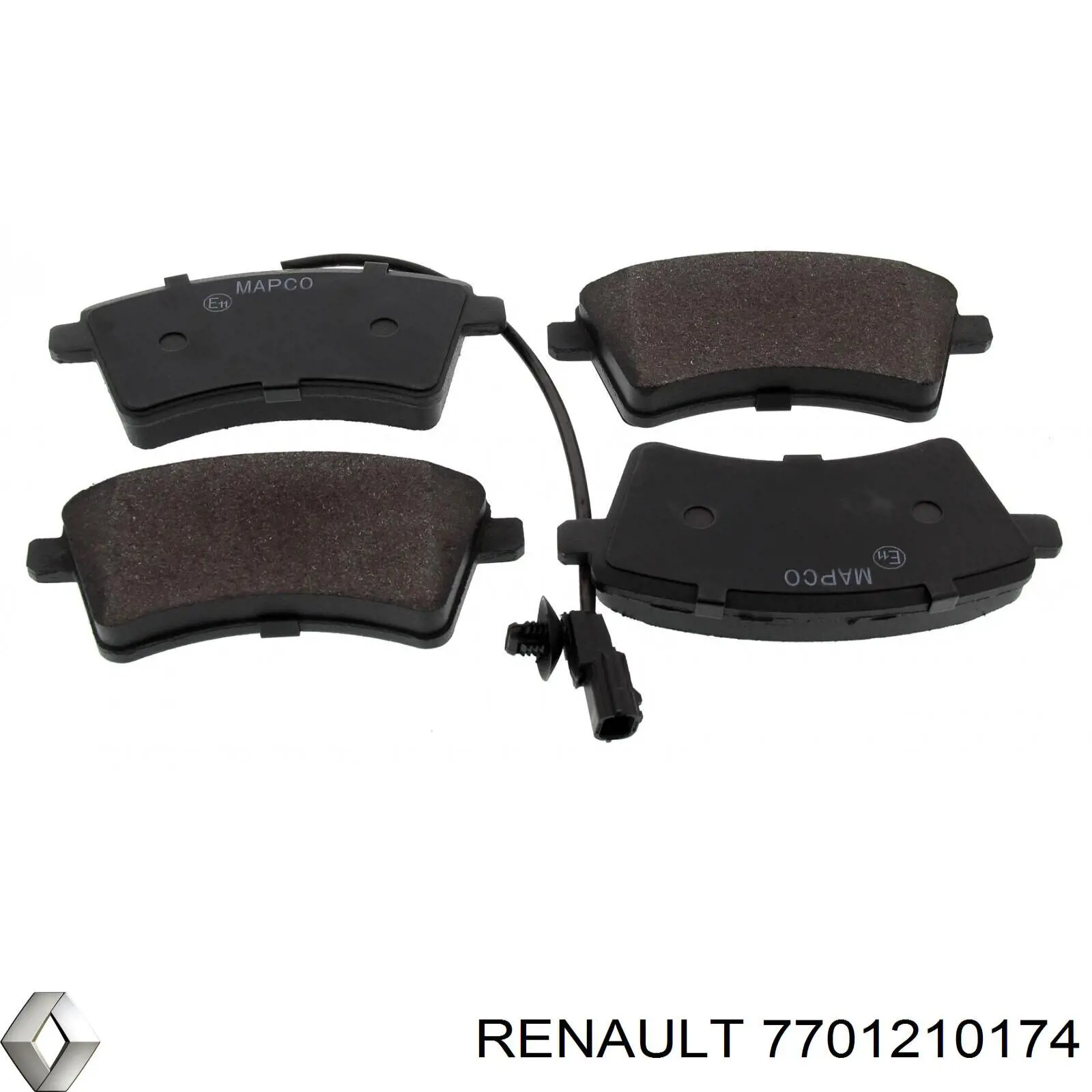 7701210174 Renault (RVI) pastillas de freno delanteras