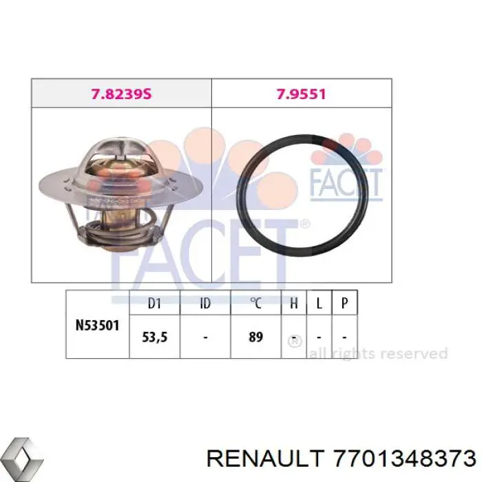 7701348373 Renault (RVI) termostato, refrigerante