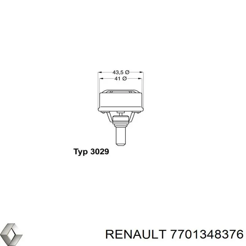 Termostato Renault (RVI) 7701348376 precio, desde 8,08 EUR