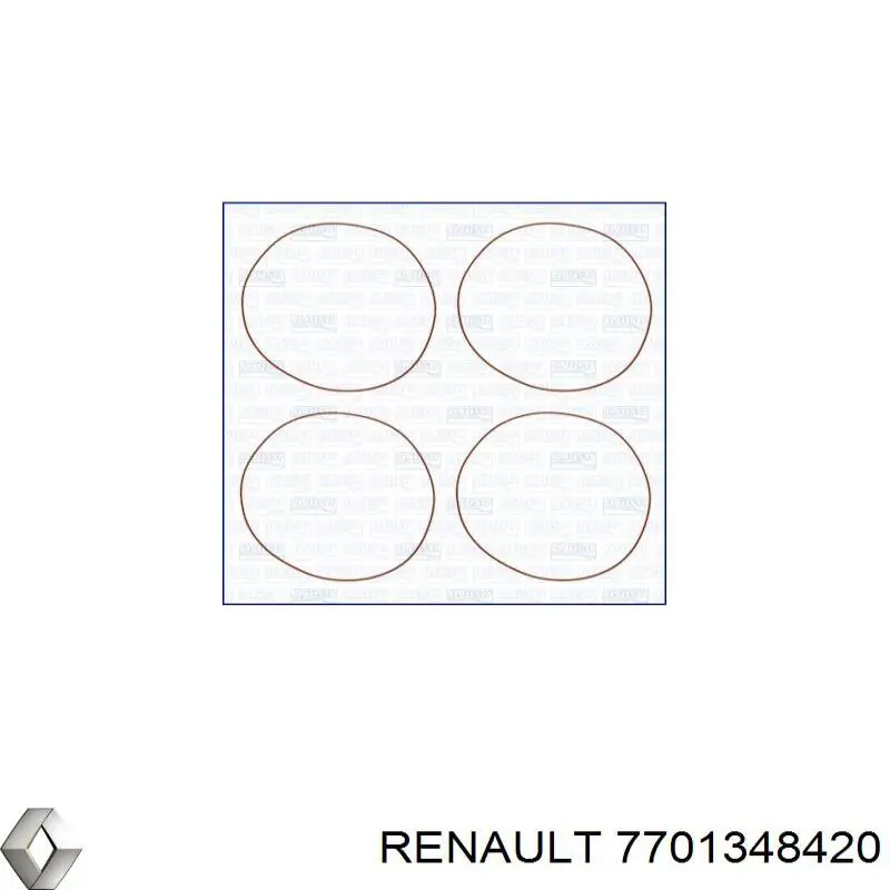 7701348420 Renault (RVI) juego de cojinetes de cigüeñal, cota de reparación +0,25 mm