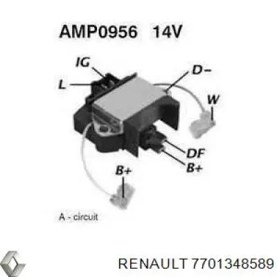 Comprar 7701348589 Renault (RVI) Regulador del alternador