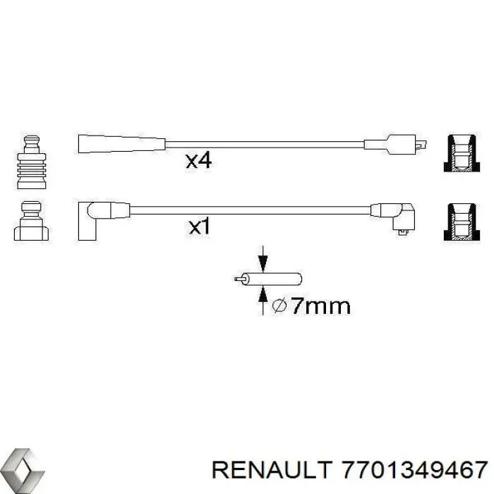 Comprar 7701349467 Renault (RVI) Cable de bujía