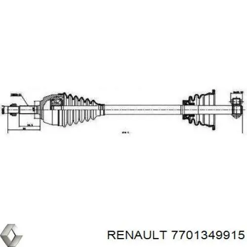 PNG70598 A.m. Gears árbol de transmisión delantero izquierdo