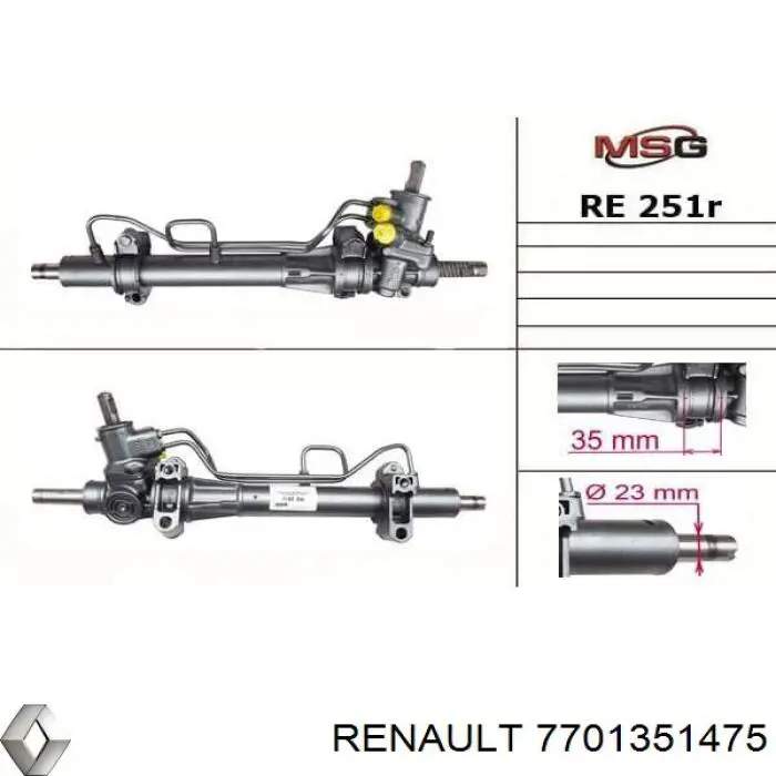 Engranaje de dirección Renault (RVI) 6025071010 precio, desde 378,04 EUR