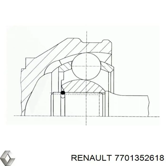 7701352618 Renault (RVI) árbol de transmisión delantero izquierdo