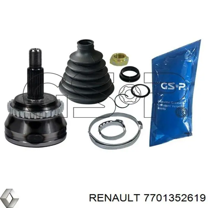 7701352619 Renault (RVI) árbol de transmisión delantero derecho