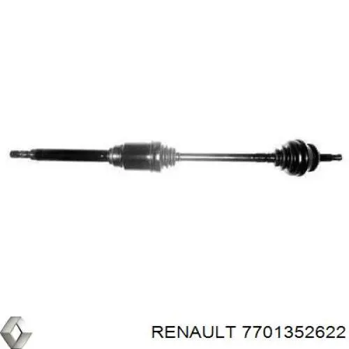 7701352622 Renault (RVI) árbol de transmisión delantero derecho