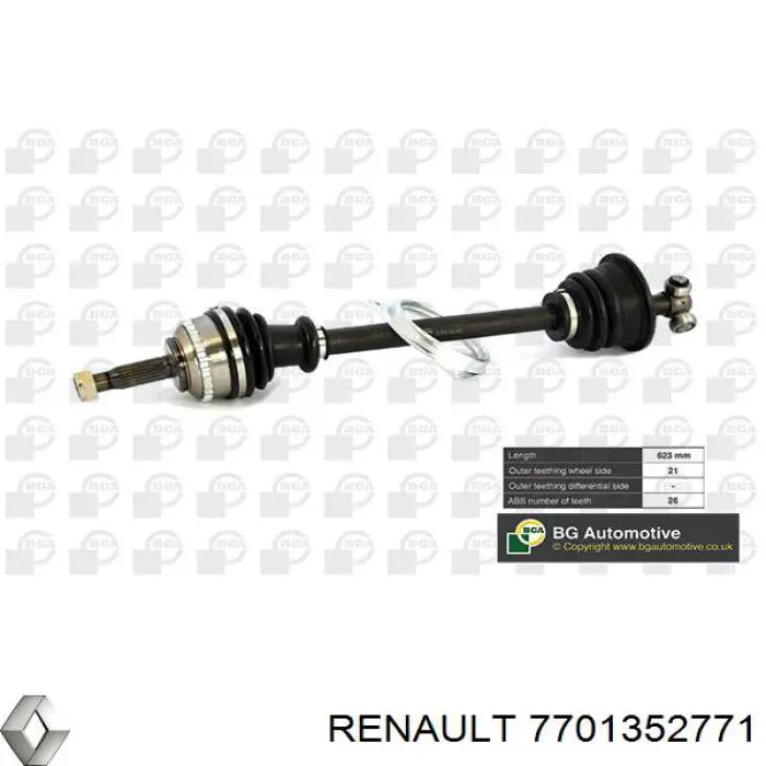 7701352771 Renault (RVI) Semieje delantero izquierdo