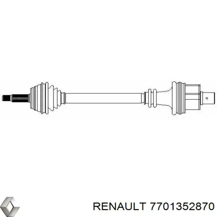 7701352870 Renault (RVI) árbol de transmisión delantero derecho