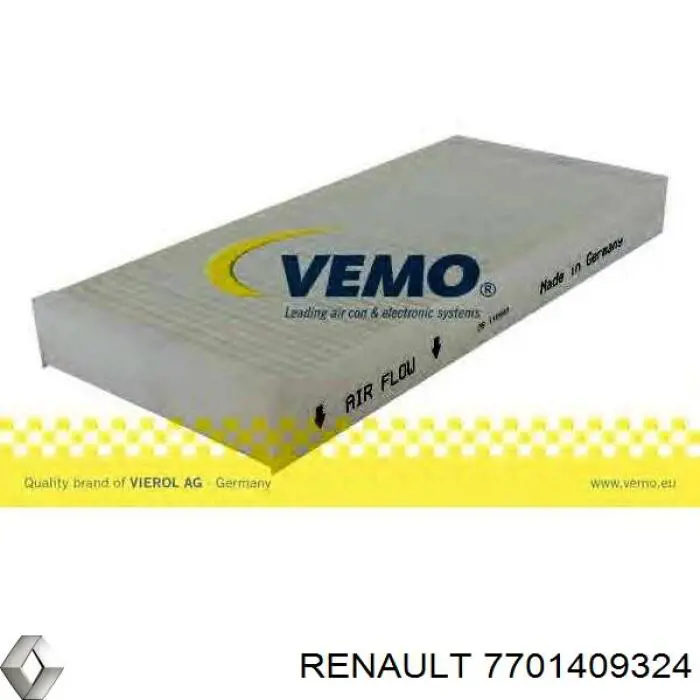 7701409324 Renault (RVI) filtro de habitáculo