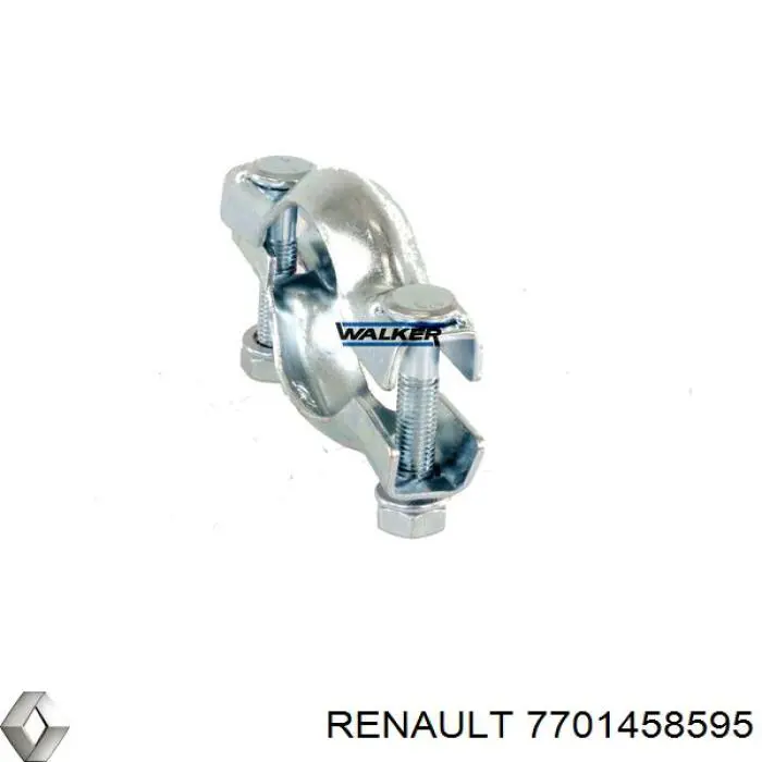 7701458595 Renault (RVI) abrazadera de tubo de escape trasera