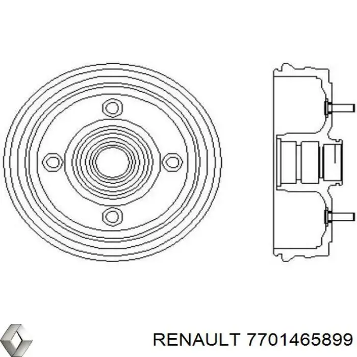 Tambor de freno trasero para Renault Trafic (P6)