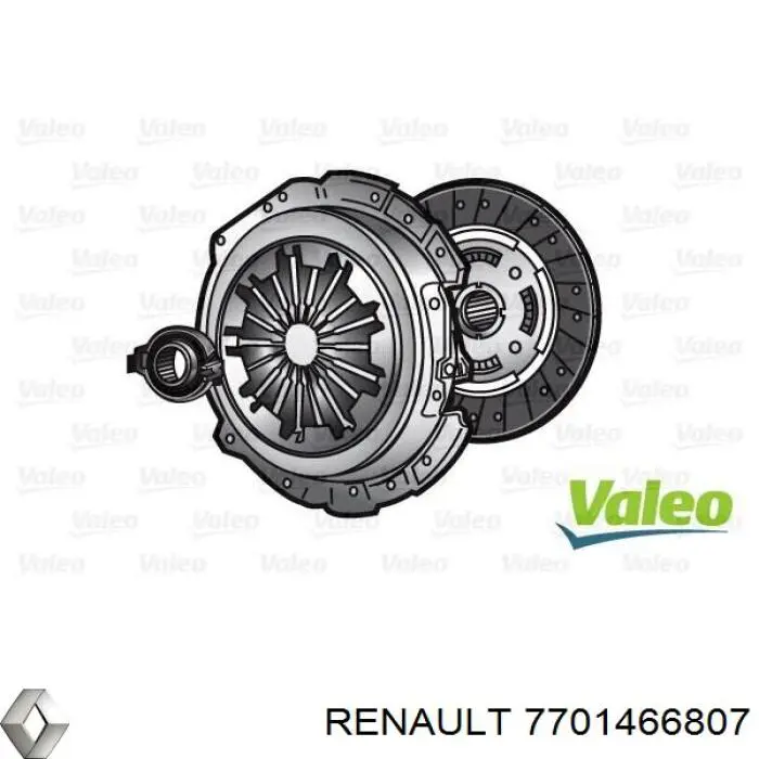 7701466807 Renault (RVI) kit de embrague (3 partes)