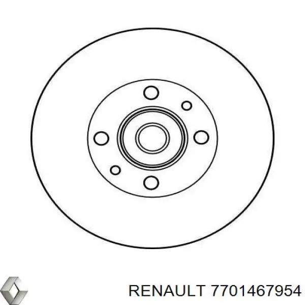 7701467954 Renault (RVI) disco de freno delantero