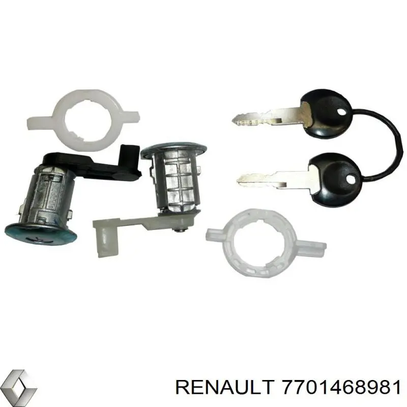 7701468981 Renault (RVI) cilindro de cerradura de puerta delantera izquierda