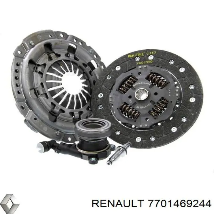 7701469244 Renault (RVI) kit de embrague (3 partes)