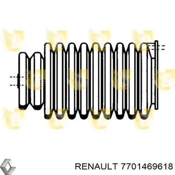 7701469618 Renault (RVI) bota de direccion izquierda (cremallera)