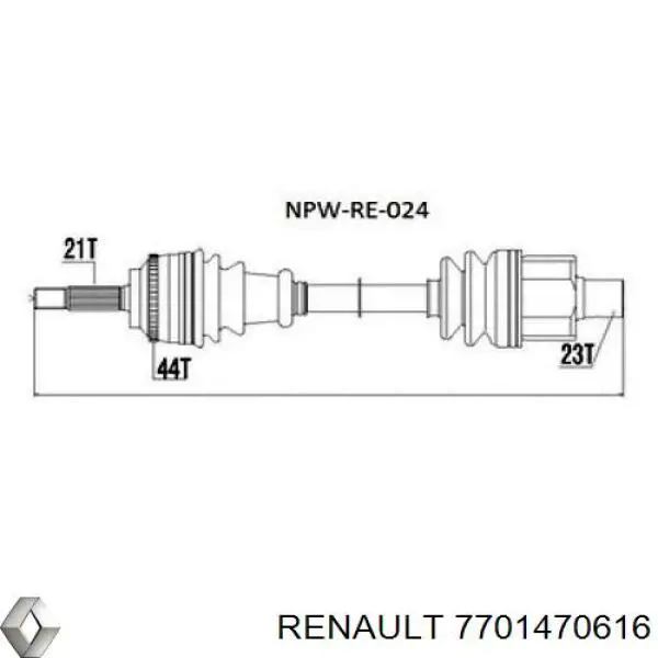 7701470616 Renault (RVI)