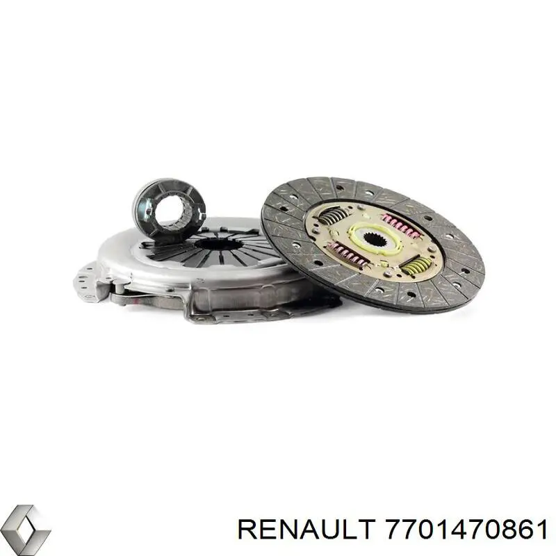 7701470861 Renault (RVI) kit de embrague (3 partes)