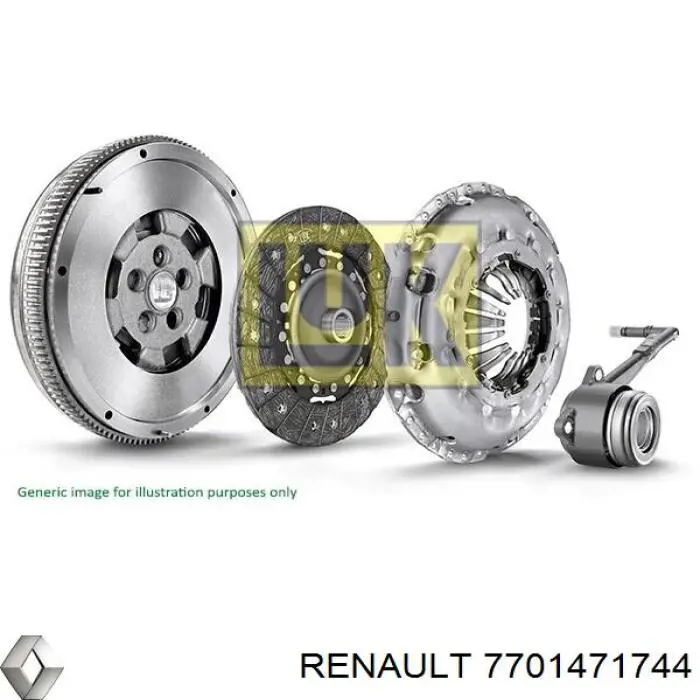 7701471744 Renault (RVI) kit de embrague (3 partes)