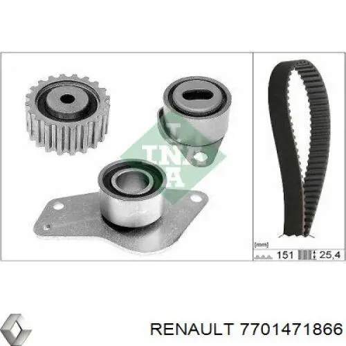 Comprar 7701471866 Renault (RVI) Kit de correa de distribución