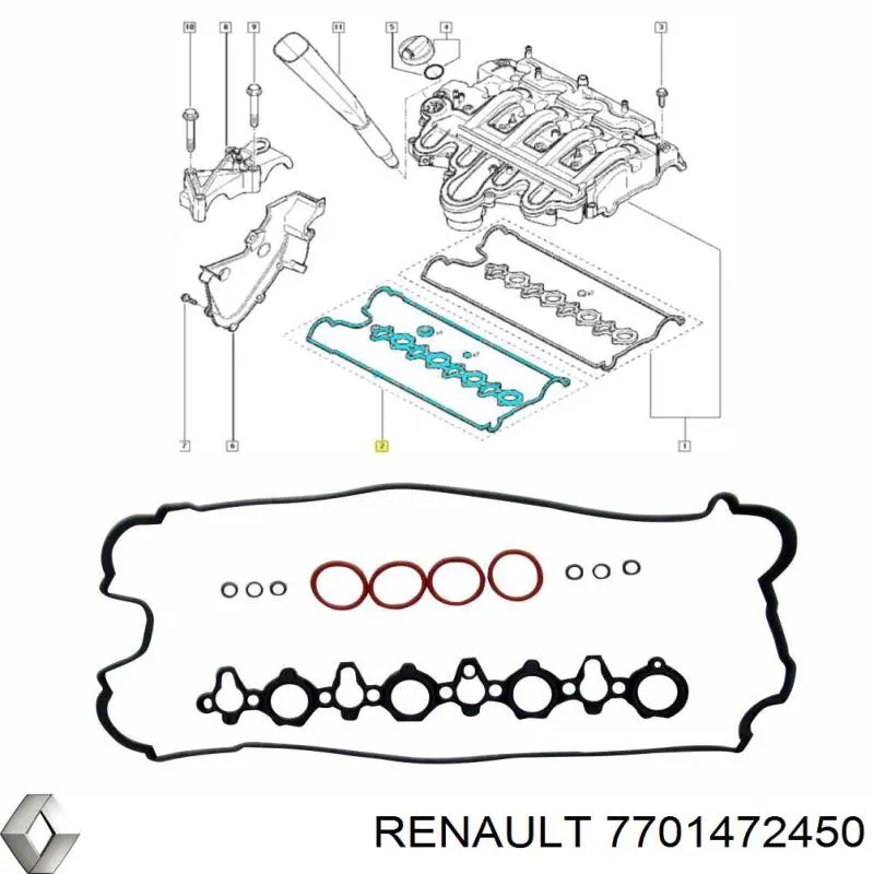Junta de tapa de válvulas Renault (RVI) 7701472450