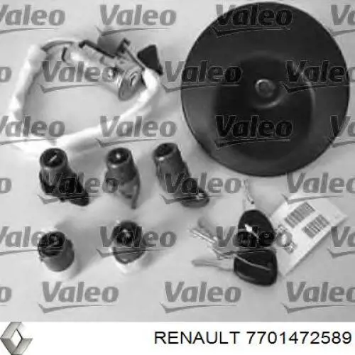 7701470733 Renault (RVI) juego de cerradura de puerta con interruptor de encendido y llaves