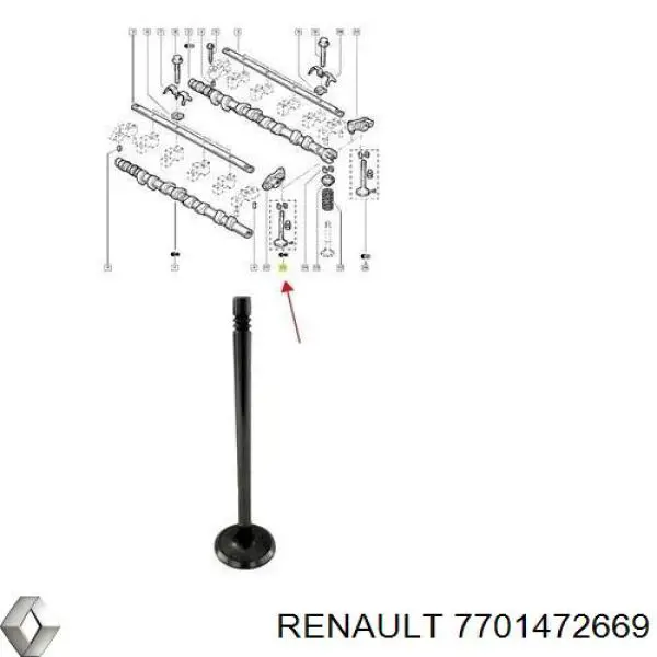 Válvula de admisión Renault (RVI) 7701472669 precio, desde 10,32 EUR