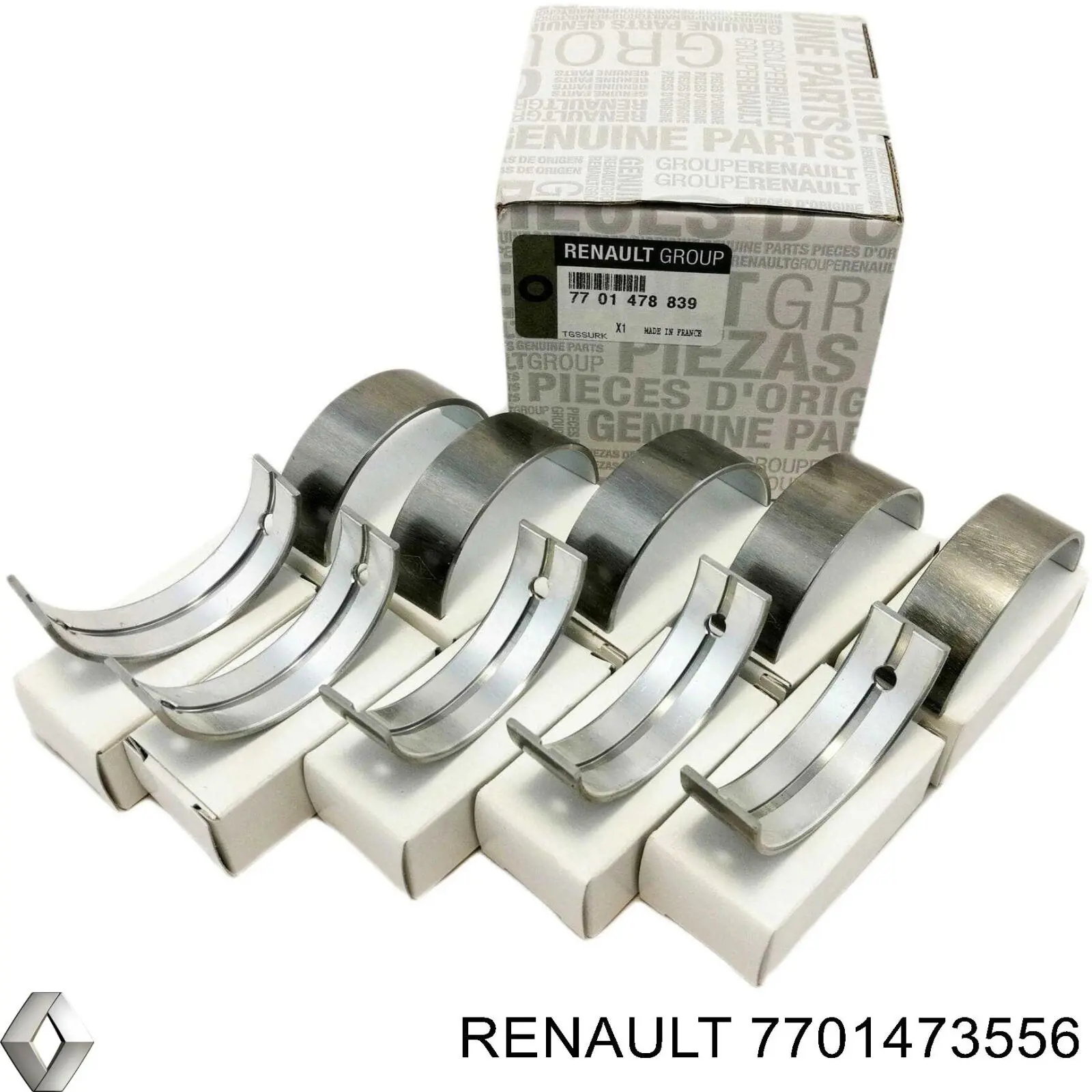 7701473556 Renault (RVI) juego de cojinetes de cigüeñal, estándar, (std)