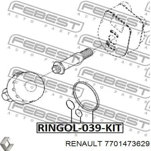 Comprar 7701473629 Renault (RVI) Junta del adaptador del filtro de aceite