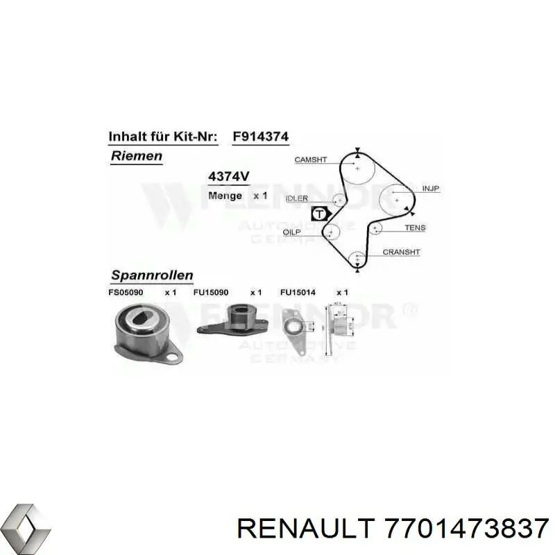 7701473837 Renault (RVI)