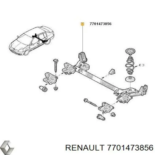 Subchasis trasero para Renault Clio (LU)