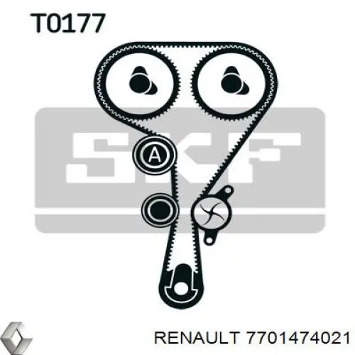 7701474021 Renault (RVI) kit de correa de distribución