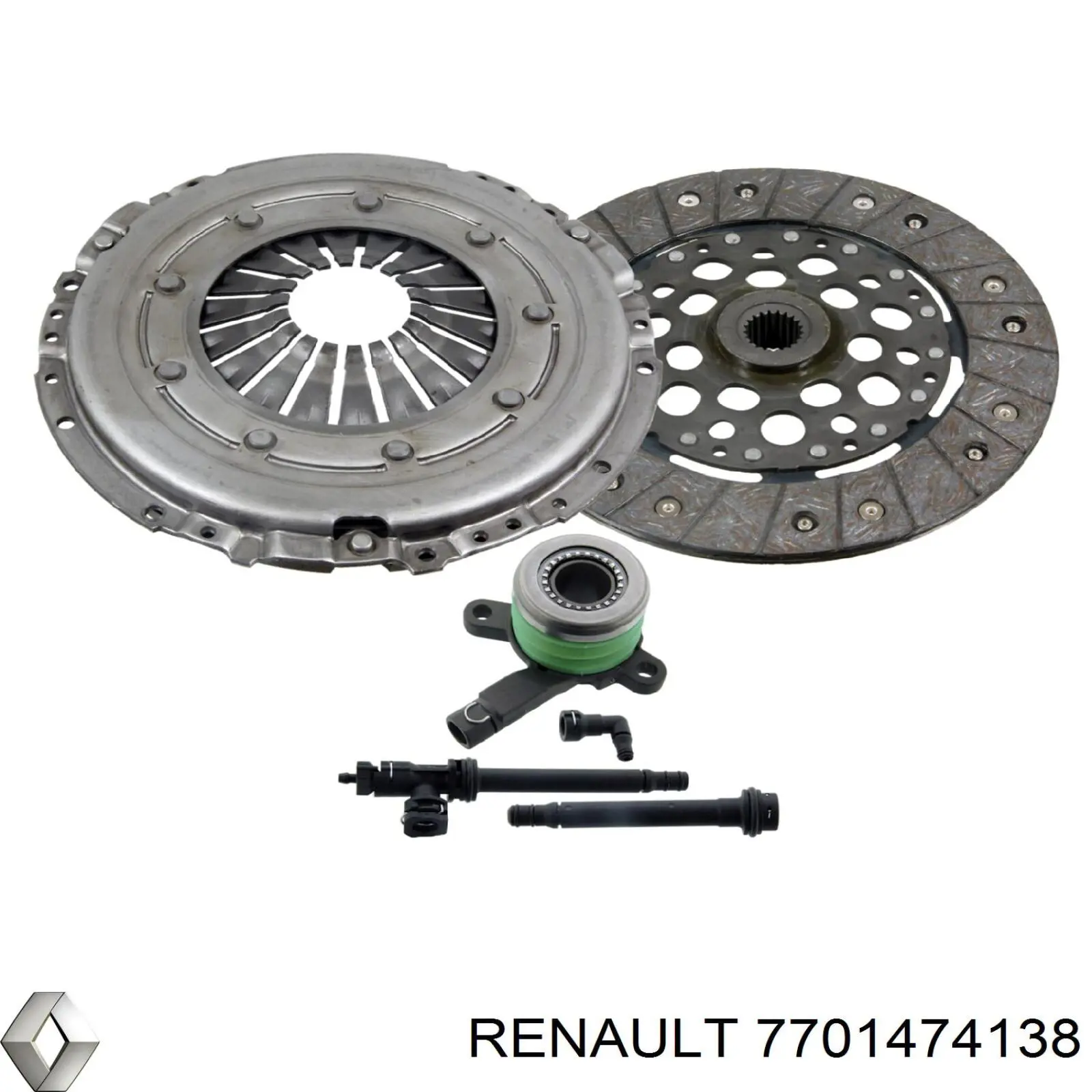 7701474138 Renault (RVI) kit de embrague (3 partes)