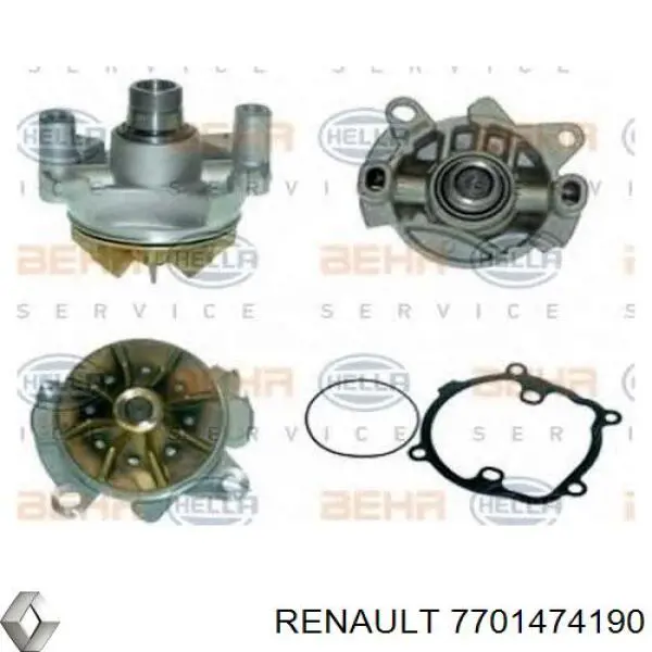 Bombeadora de agua Renault (RVI) 7701474190 precio, desde 41,23 EUR