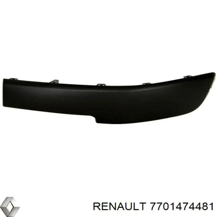 7701474481 Renault (RVI) protector para parachoques delantero izquierdo