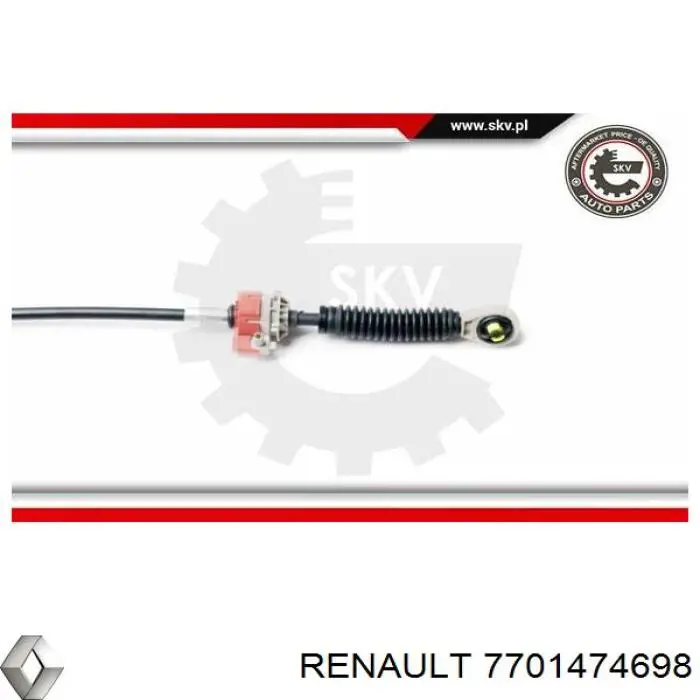 7701474698 Renault (RVI) Cable de accionamiento, caja de cambios (selección de marcha)