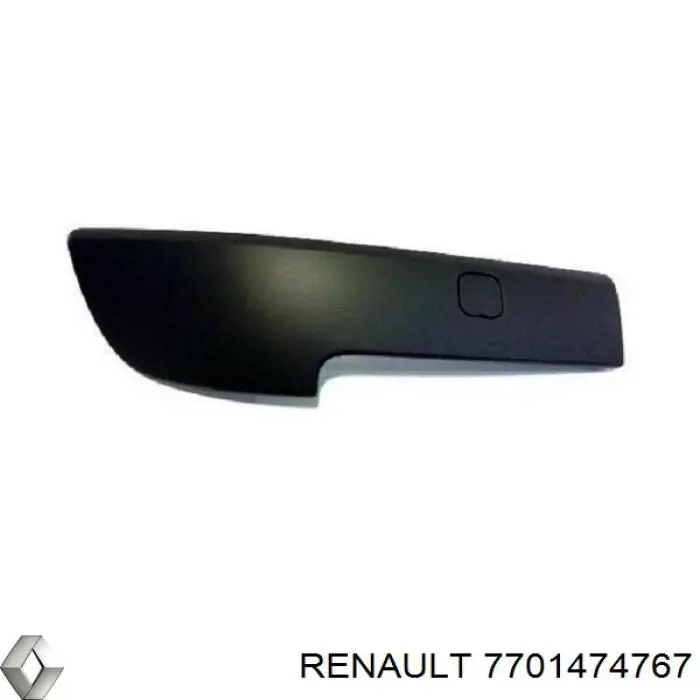 7701474767 Renault (RVI) moldura de parachoques delantero derecho