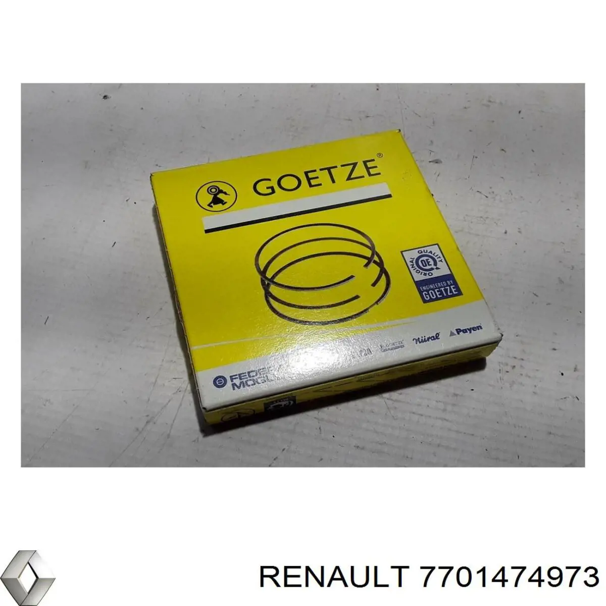 7701474973 Renault (RVI) aros de pistón para 1 cilindro, std