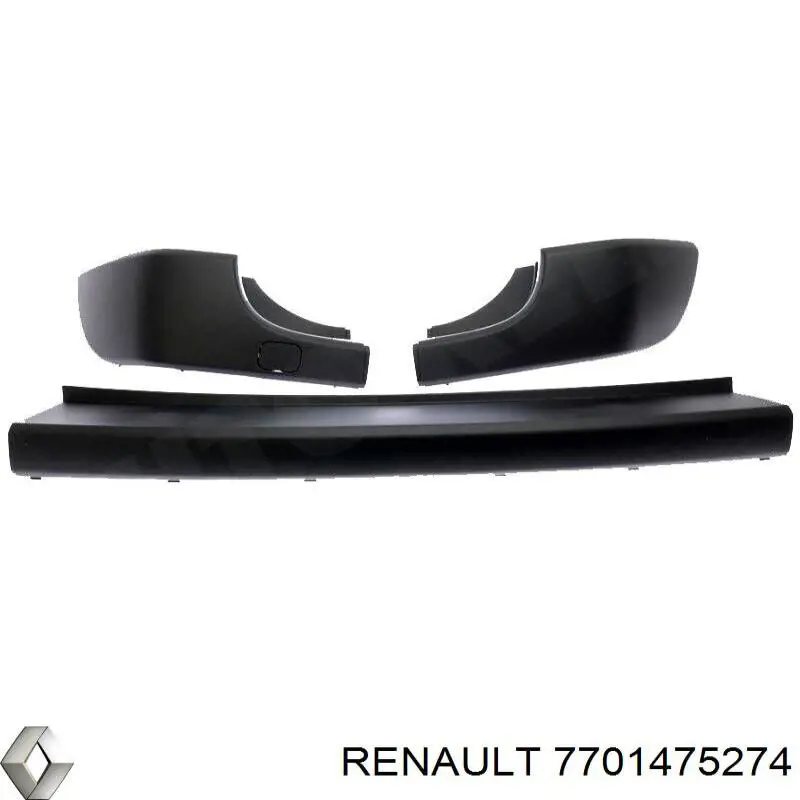 Listón embellecedor/protector, parachoques trasero Renault Megane 2 (KM0)