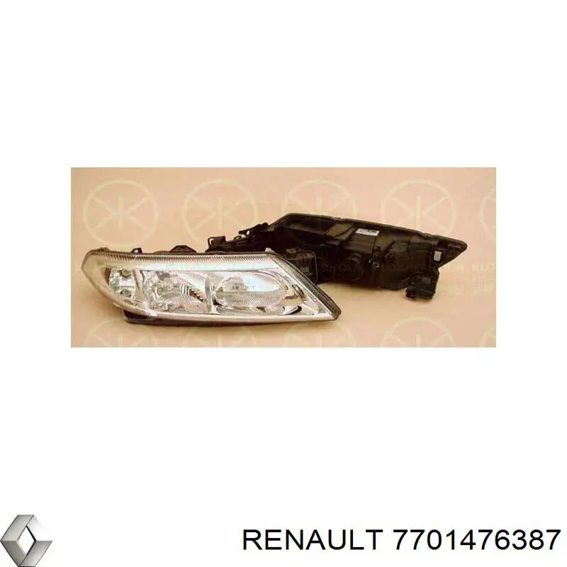 Faro derecho 7701476387 Renault (RVI)