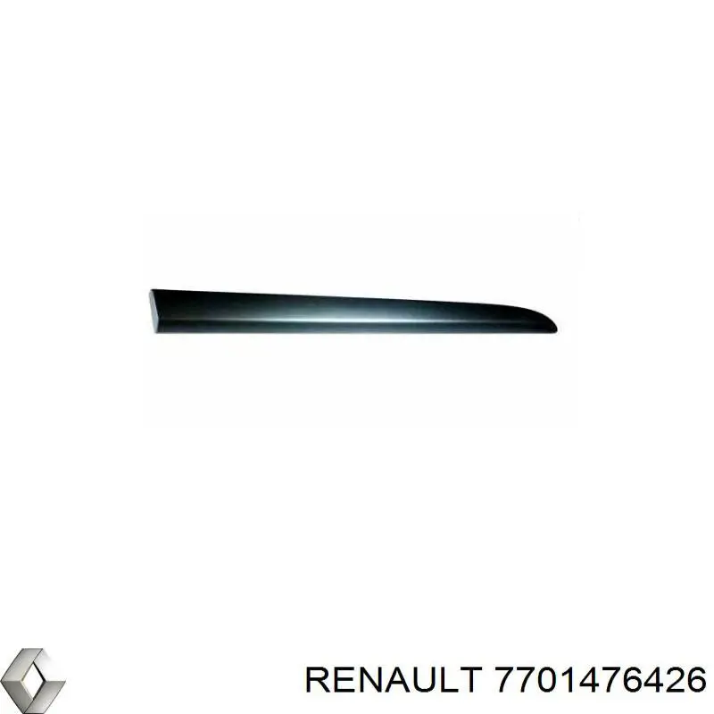 7701476426 Renault (RVI) moldura de la puerta trasera derecha