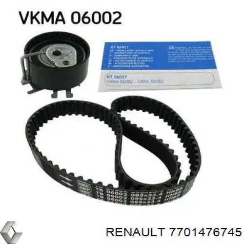 Kit de distribución 7701476745 Renault (RVI)