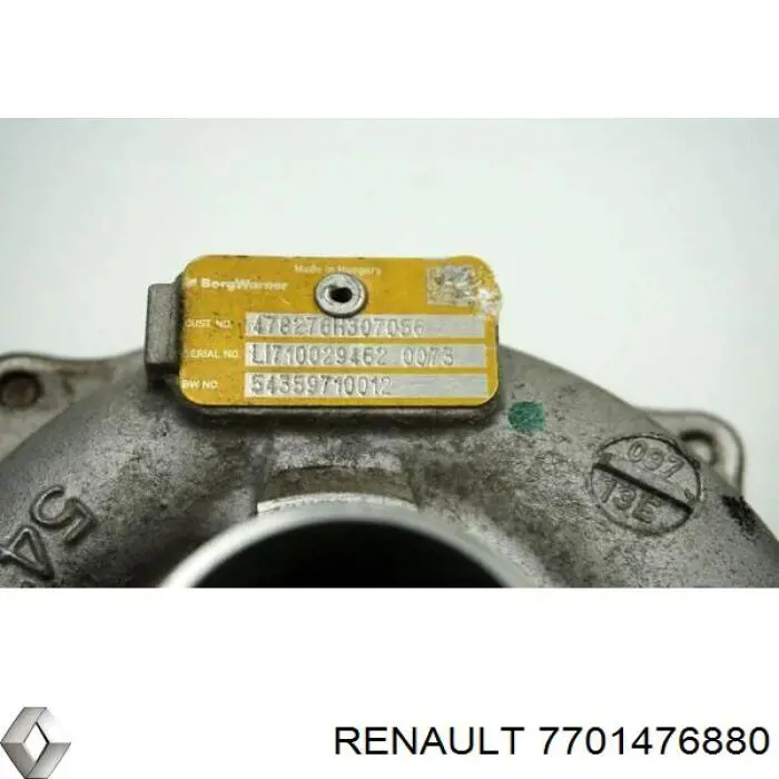Turbocompresor Renault (RVI) 7701476880 precio, desde 196,02 EUR